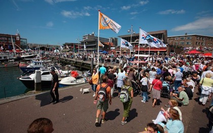 Flag Day in Dutch harbor of Scheveningen